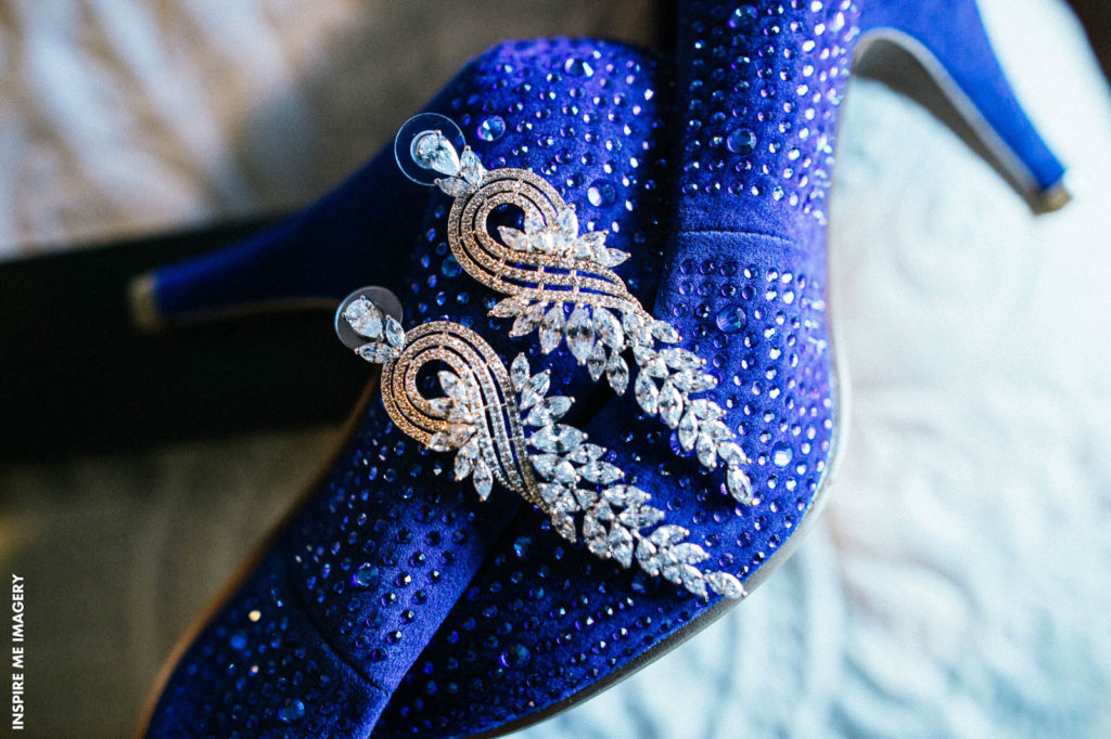 glitter blue shoe